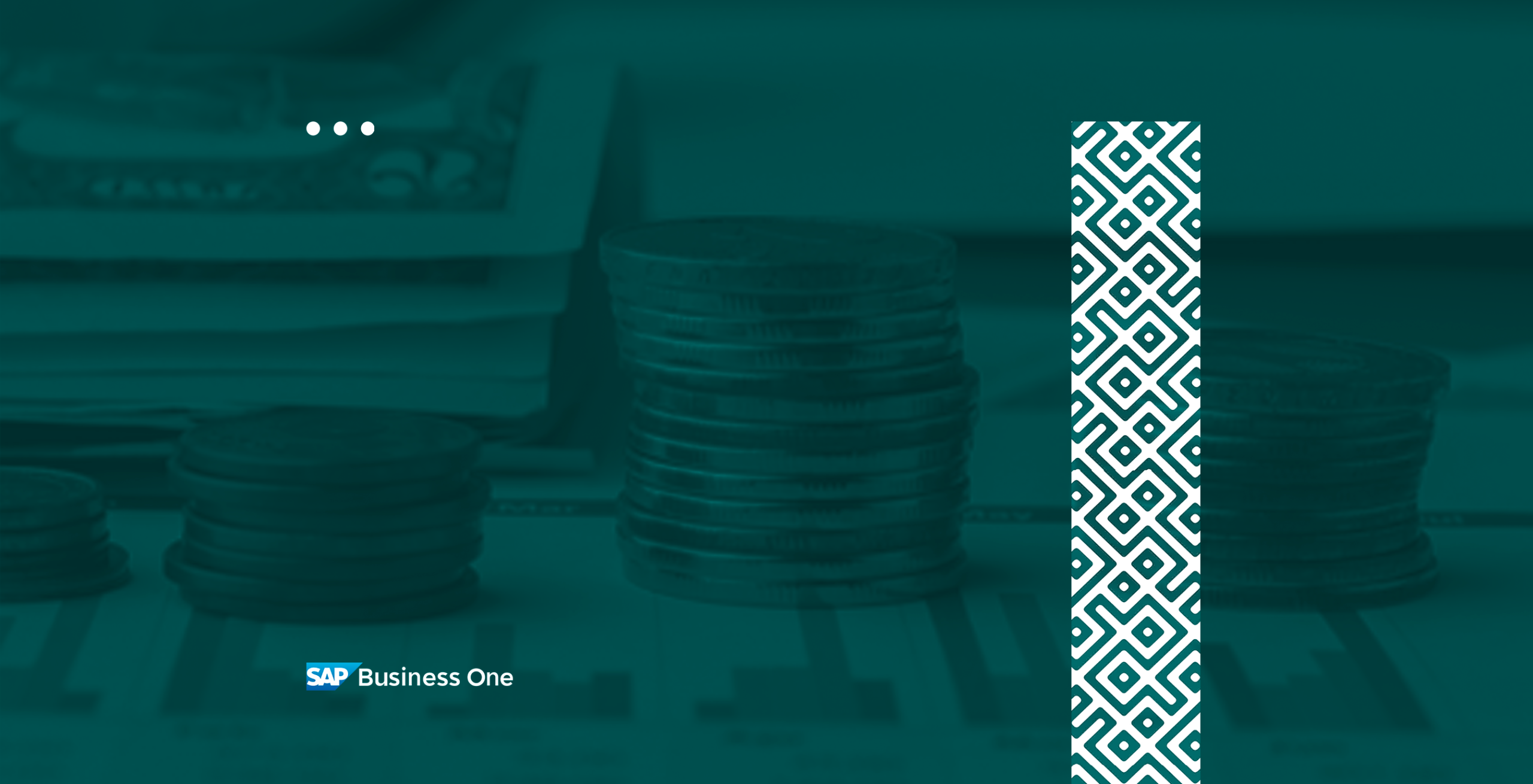 Imagem ilustrativa relacionada ao SAP Business One, mostrando pilhas de moedas sobre gráficos e documentos financeiros, simbolizando gestão financeira, compliance fiscal e planejamento tributário.